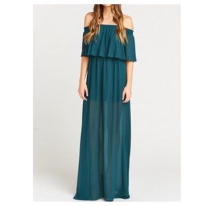 Show Me Your Mumu Hacienda Maxi Dress Deep Jade